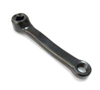 Zilimontt 127Mm Indoor Exercise Bike Crank Iron Square Hole Pedal Connector Left Right Replacement Parts For Indoor Sports Cycling Equipment 13X13mm Black(right crank)