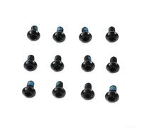Zilimontt 12pcs Stainless Steel M5x9mm Disc Brake Bolts T25 Torx Screws for for Bicycle Brakes, Anti-Loosen Thread Lock, Resistant, Multi-Color Options for(Black)