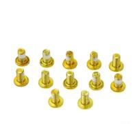 Zilimontt 12pcs Stainless Steel M5x9mm Disc Brake Bolts T25 Torx Screws for for Bicycle Brakes, Anti-Loosen Thread Lock, Resistant, Multi-Color Options for(Golden)