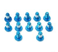Zilimontt 12pcs Stainless Steel M5x9mm Disc Brake Bolts T25 Torx Screws for for Bicycle Brakes, Anti-Loosen Thread Lock, Resistant, Multi-Color Options for(Blue)