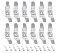 Zilimontt 12pcs Transparent Plastic Blinds Cord Cleats with Screws, Small Rope Cleat Holders and Hook Winders for for Window Blind and Curtain Cord Management, Child Safety
