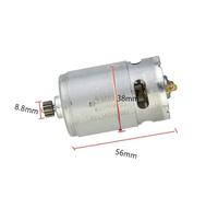 Zilimontt 12V 13-Tooth DC Gear Motor for GSR12V-15 3601H68102 - For RS-550VC-8518 High-Speed High-Torque Electric Drill Replacement with Double Ball Bearings, Metal