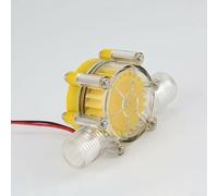 Zilimontt 12V Water Flow for Hydro Generator Turbine, Hydraulic Solar Energy Conversion, 220mA Max Output, /2 Inch Water Pipe Installation, Clear and Yellow