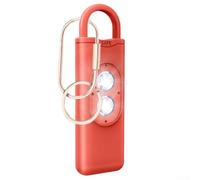 Zilimontt 130dB Personal Alarm with Dual Flashing LED Lights and Copper Keychain for Women, Elderly and Children Safety - Long Standby up to 1 Year(Orange and red)