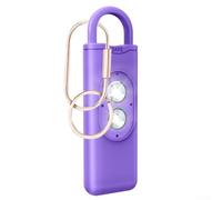 Zilimontt 130dB Personal Alarm with Dual Flashing LED Lights and Copper Keychain for Women, Elderly and Children Safety - Long Standby up to 1 Year(Purple)
