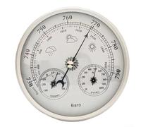 Zilimontt 130MM 3-in-1 Weather Station Thermometer Hygrometer and Barometer,for Home Indoor Outdoor Temperature Humidity,Air Pressure Measurement
