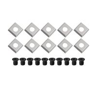 Zilimontt 15mm Square Carbide Inserts with 4 Cutting Edges and 30° Bevel for Woodworking Planer Heads and For CNC Machine Tools, Replacement Cutter with 150mm Radius