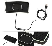 Zilimontt 15W Fast Wireless Car Charger Pad with Phone Stand Dock for and Phones, Qi-Certified Charging Station with Silicone Base for Secure Mounting in