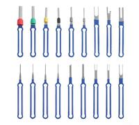 Zilimontt 18-Piece Terminal Removal Tool Kit for Electrical Connectors - Stainless Steel Pin Extractor Set with O-For Ring Handles, Compact & Lightweight for Automotive, For Moto