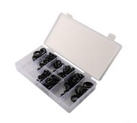 Zilimontt 180PCS Rubber Grommet Assortment Kit for for Wire Protection and Cable Management, Black Flexible Rubber Ring Washers in Multiple Sizes for for Electrical Wiring,