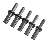 Zilimontt 18mm Rock Stone Splitters 5Pcs Chromium Vanadium Alloy Steel Plug Wedges and Shims Hand Tool for Splitting Hard Stone, Rock, Granite, Marble, Concrete, Basalt,