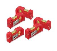 Zilimontt 2 in Mini Pocket Level with Magnetic Base and Metal Chain Hook for Determining Horizontal and Vertical Plane - 5 Pack Aluminum Alloy Bubble Leveler