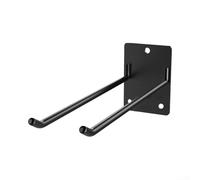 Zilimontt 2 Pack Heavy Duty Steel Wall Mount Storage Hooks Garage Garden Tool Organizer Rack for Shovel Rake Broom Storage Black
