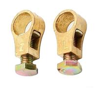 Zilimontt 2 PCS Car Truck Multi-Function Battery Clips Pure Copper Battery Connectors with Double-Top Screw Design for Most Vehicles Commercial Trucks and Engineering Veh