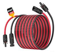 Zilimontt 2 PCS Solar Cable 4mm² 8m with Connectors IP68 Waterproof for Balcony Power Plants and Home Solar Panel Installations