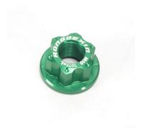Zilimontt 2 Pcs Vintage Kids for for Bicycle Rear Wheel Axle Track Nuts M10x1.0 Aluminum Alloy Lightweight Durable Hardware for for Bike Repair Cycling Accessories(W/Logo Green)