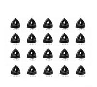 Zilimontt 20 Pack Zinc Alloy Shelf Pins with Suction Cups for Glass and Wood Cabinets, Display Shelves, Closets and Shoe Storage - Bracket Style Support(C)