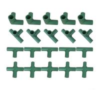 Zilimontt 20 Pcs Right Angle 3 Way 11 mm Gardening Frame Connector, Heavy Duty Greenhouse Connectors Stands,for Flower Stands and Greenhouse Frames(A)