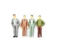 Zilimontt 200 PCS Model Railway Figures Mixed Painted People Standing Seated Scale Train Layout Scenery Miniature Building Scene Architecture Display HO OO 1:87 1:150