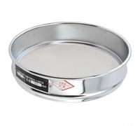 Zilimontt 20cm Chrome-Plated Stainless Steel Laboratory Test Sieve with 304 Mesh Screen, Durable Double-Layer Frame for for Particle Size Analysis in Food, Pharmaceutical,(30 Mesh)