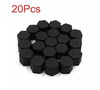 Zilimontt 21mm Silicone Wheel Nut Cover for Car Hub Bolts - 20-Piece Hexagon Dust Protector Set, Rust-Resistant & Weatherproof, Fits 21mm Diameter Hex Lug Nuts on SU(Black)