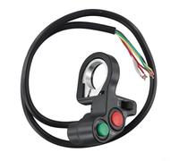 Zilimontt 22mm Motorcycle Handlebar Mount Switch with On/Off Button and Turn Signal, ABS Construction, 1m Cable, Compatible with Electric Bikes and