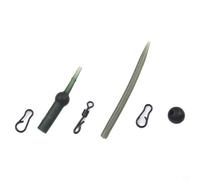 Zilimontt 25-Piece Carp Fishing Rig Kit with Fast-Change Swivels, Anti- Sleeves, Rolling Swivels, Buffers, Snaps & Beads for Helicopter Rigs
