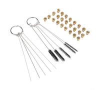 Zilimontt 25-Piece M6 Carburettor Main Nozzle Set with Cleaning Brush for Scooter and Motorcycle - Premium Brass Construction, Marked for Easy Identification,