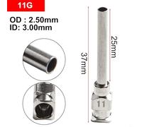 Zilimontt 25mm Stainless Steel Dispensing Machine Needle for Industrial Glue, 1 Inch Precision Tip for Controlled Fluid Application, Compatible with 8G-30G Viscosity(11G)