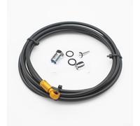 Zilimontt 2m for for Bicycle Brake Hose Kit with for for Banjo, Oil Needle, Olive and Rubber Rings, Durable Rubber and Steel Tubing, Compatible with Formula R1, R1R, RO, RX, T1, Mega,(Golden)