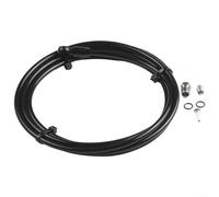 Zilimontt 2m for for Bicycle Brake Hose Kit with for for Banjo, Oil Needle, Olive and Rubber Rings, Durable Rubber and Steel Tubing, Compatible with Formula R1, R1R, RO, RX, T1, Mega,(Black)