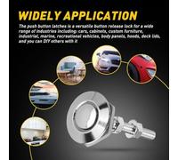 Zilimontt 2P3Pcs Silver Push Button Hood Pin Lock Clips for Car Bumper Release Latch - T-6 Aluminum & Stainless Steel Quick Release with 150LB Holding Strength, Low