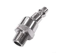 Zilimontt 2Pcs 1/4 NPT Pneumatic Quick Connect Fittings, Zinc Plated Hardened Steel Industrial Air Hose Coupler Set, 300 Psi Rating, 360° Swivel Connector Adapters(B)