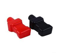 Zilimontt 2PCs Automotive Battery Terminal Cover Set for Car, Motorcycle, Truck - Red & Black Rubber Dust, Heat Resistant to 200°C, Fireproof, Insulated, Wear