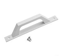 Zilimontt 2PCS Barn Door Pull Handles Heavy Duty Aluminum Alloy with Black or White Finish, Comfortable Grip and Easy Installation for for Sliding Gates, Garage, Shed, Barn(White)