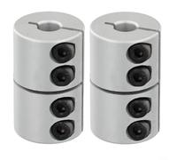 Zilimontt 2PCS D25L40 Shaft Coupler Clamp Stepper Motor Coupling for Engraving Machine with 6.35-10mm Bore Size, Aluminum Alloy Construction and Backlash Design(45879)