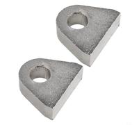 Zilimontt 2pcs Heavy-Duty Weld On Shackle Clevis Mounts for Car, Truck, and Tractor Bumpers - Cast Steel D-For Ring Towing Recovery Hardware with Smooth Edges for Safety