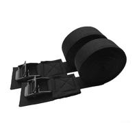 Zilimontt 2pcs High Strength Nylon Tie Down Straps for Canoe Roof Rack with Secure Locking Mechanism and Versatile Vehicle Compatibility, Black