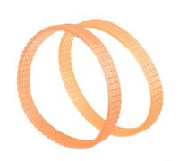 Zilimontt 2pcs Orange PU Drive Belt for Electric Planer Model 1911B, 268mm Perimeter Double Cog Style Belt with 9.6mm Width and 4mm Thickness for Woodworking Tools