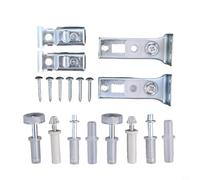 Zilimontt 2PCS Sliding Barn Door Hardware Kit for Modern Bi-Fold Closet Doors - Heavy-Duty Plastic & Metal Track System with Smooth-Glide Pivots and Guide Wheels,