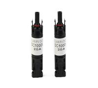 Zilimontt 2PCS Solar Panel Cable Blocking Diode Waterproof Connector IP67 Rated 1000V for PV Systems Compatible with 10-30A 2.5mm²-6mm²(20A)