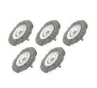 Zilimontt 3-Inch Carbon Steel Wire Cup Brush Set for Drill - 5-Pack 75mm Crimped Wire Wheels for Rust, & Burr Removal on Metal and Wood, 6mm Shank, Compatible with