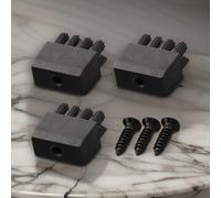 Zilimontt 3-Piece Replacement Arrow Rest Brush Kit for Hostage Arrow Rest - Plastic and Iron Bow Brush Set with Installation Screws, Compact Lightweight Whisker Brushes for Left or Right