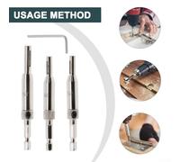 Zilimontt 3-Piece Self Centering Hinge Drill Bit Set with Hex Shank for Door Cabinet Pilot Holes in 5/64", 7/64" and 9/64" Sizes Made of High-Speed Steel
