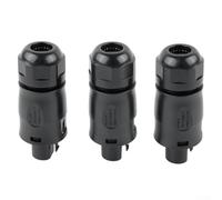 Zilimontt 3-Pole Waterproof Solar Connector Male End Cap for for Betteri BC01 Compatible with Single-Phase Inverter, IP68 Rated 25A 250V AC, UL94-V0 Flame(3pc)