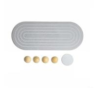 Zilimontt 30x10CM Diatomaceous Earth Absorbing Tray Drying Mat for Sink and Bathroom Organizer with Wooden Feet, Grey