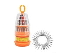 Zilimontt 31 in 1 Precision Screwdriver Bit Set with Ratchet Handle for Phone Tablet and Electronics Repair Tool with Cross Hexagon Star Slotted Bits