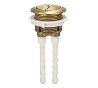 Zilimontt 38Mm Close Coupled Toilet Flush Cistern Button,Dual Flush Toilet Tank Brushed Brass Gold Button Round Shape Close Coupled Toilet Push Buttons For Most Standard Toilets