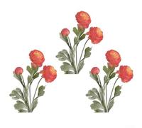 Zilimontt 3pcs Artificial Peony Flowers 50cm Tall Realistic Plastic Floral Decor for Living Room Dining Table Office Decoration in White Light Pink Pink Purple Rose Red(sunset color)