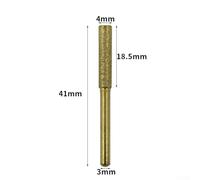 Zilimontt 3pcs Coated Cylindrical Chainsaw Sharpening Stones Set 4.0mm 4.8mm 5.5mm Chain Saw Grinding Bits Replacement Accessories for for Electric Grinder and Metal(Gold)